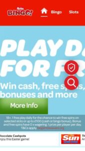 Sun Bingo casino website