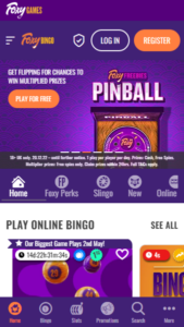 Foxy Bingo casino website