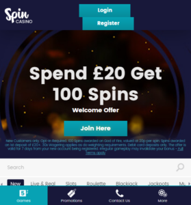 Spin Casino casino website
